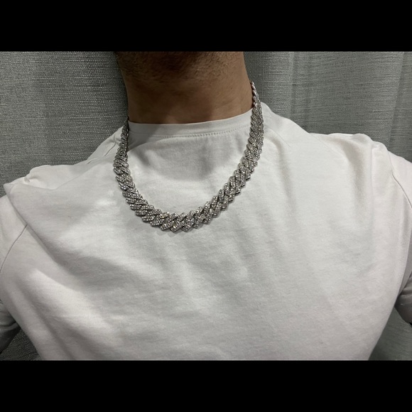 Mens Diamond Watch Chain Bracelet Cuban Link Set Jewellery Iced Out Bussdown - Picture 10 of 10